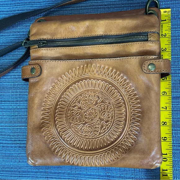 Patricia Nash Crossbody Leather Bag - Preloved in Camel - Picture 15 of 15